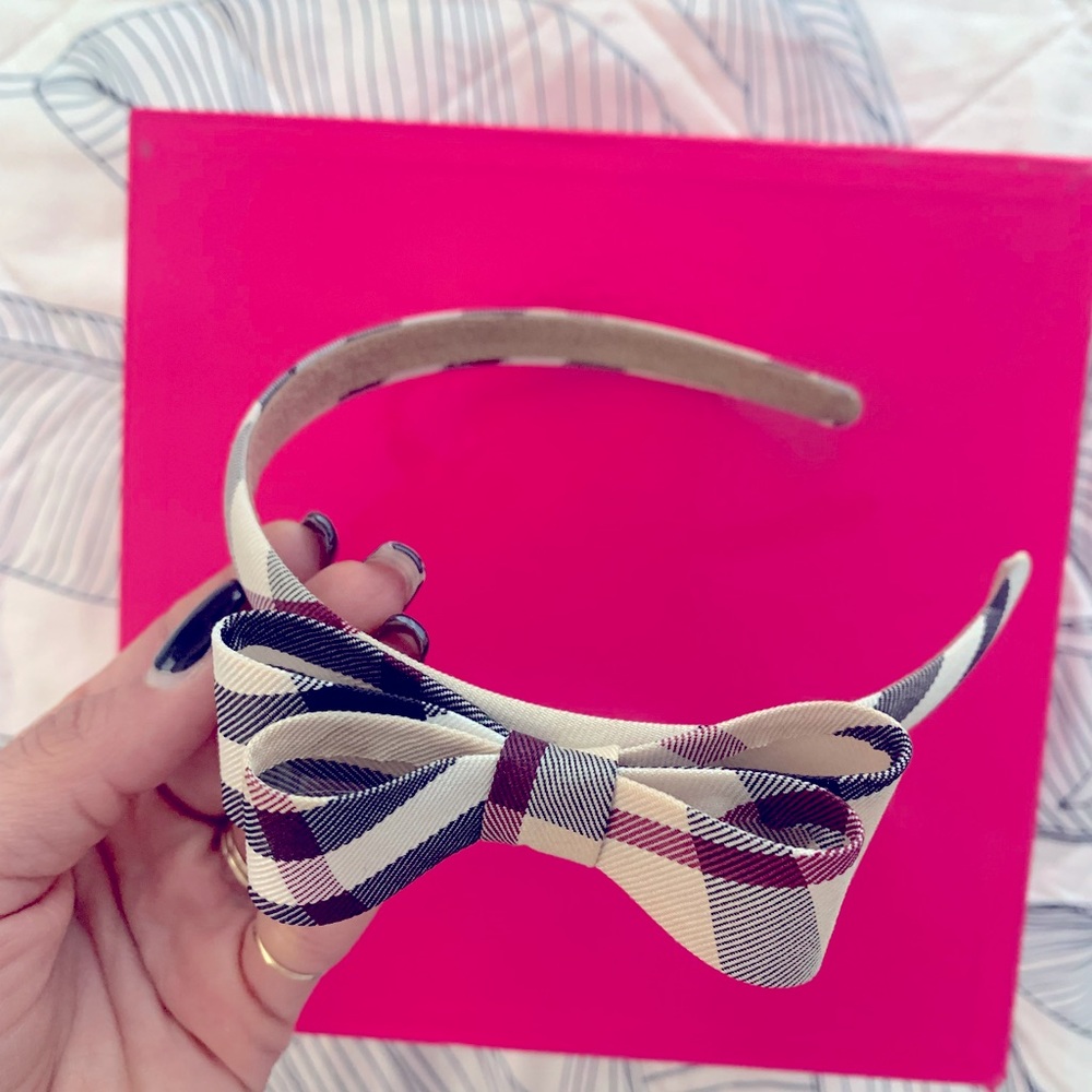 NWOT Burberry Print Bow-Tie Headband